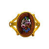 Antique Micro Mosaic Set in 18k Gold Ring. Micromosaic, Rome - Image 3
