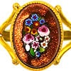 Antique Micro Mosaic Set in 18k Gold Ring. Micromosaic, Rome - Image 8