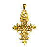 Antique 18k Gold Coptic Cross Pendent, Ethiopia - Image 2