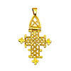 Antique 18k Gold Coptic Cross Pendent, Ethiopia - Image 3