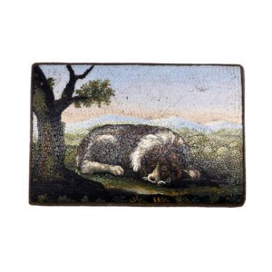 Top quality Antique Micromosaic Plaque Rome .
