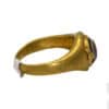Antique Eye Bead Luk Mik Eye's Goat Set in a Modern Gold Ring - Image 6