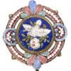 antiqueMicro Mosaic  set in a Silver Brooch/Pendent, Roma - Image 8