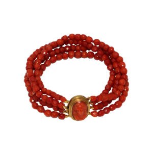 Mediterranean Coral and Gold Bracelet, Napoli, Beginning of the 20th c.
