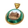 Glass Micro Mosaic Gold Pendent, Roman Ruins. Rome, 19th c - Image 4