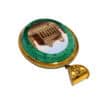 Glass Micro Mosaic Gold Pendent, Roman Ruins. Rome, 19th c - Image 5