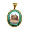 Glass Micro Mosaic Gold Pendent, Roman Ruins. Rome, 19th c - Image 6