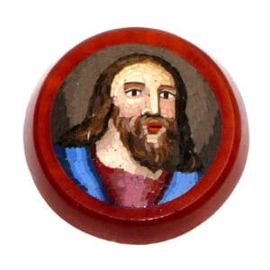 Antique Portrait Micro Mosaic, Jesus, Roma, Second Half of the 19th century