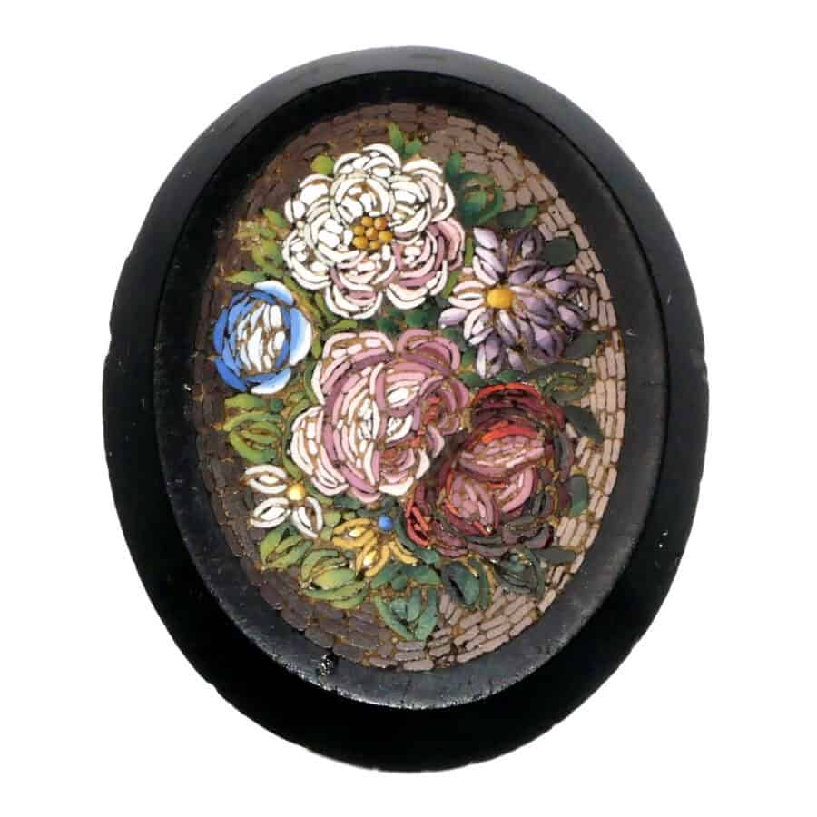 Antique Floreal Micro Mosaic , Roma, 19th Century