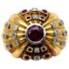 Old European 18-carat Gold Ring with Rubies and Diamonds - Image 8