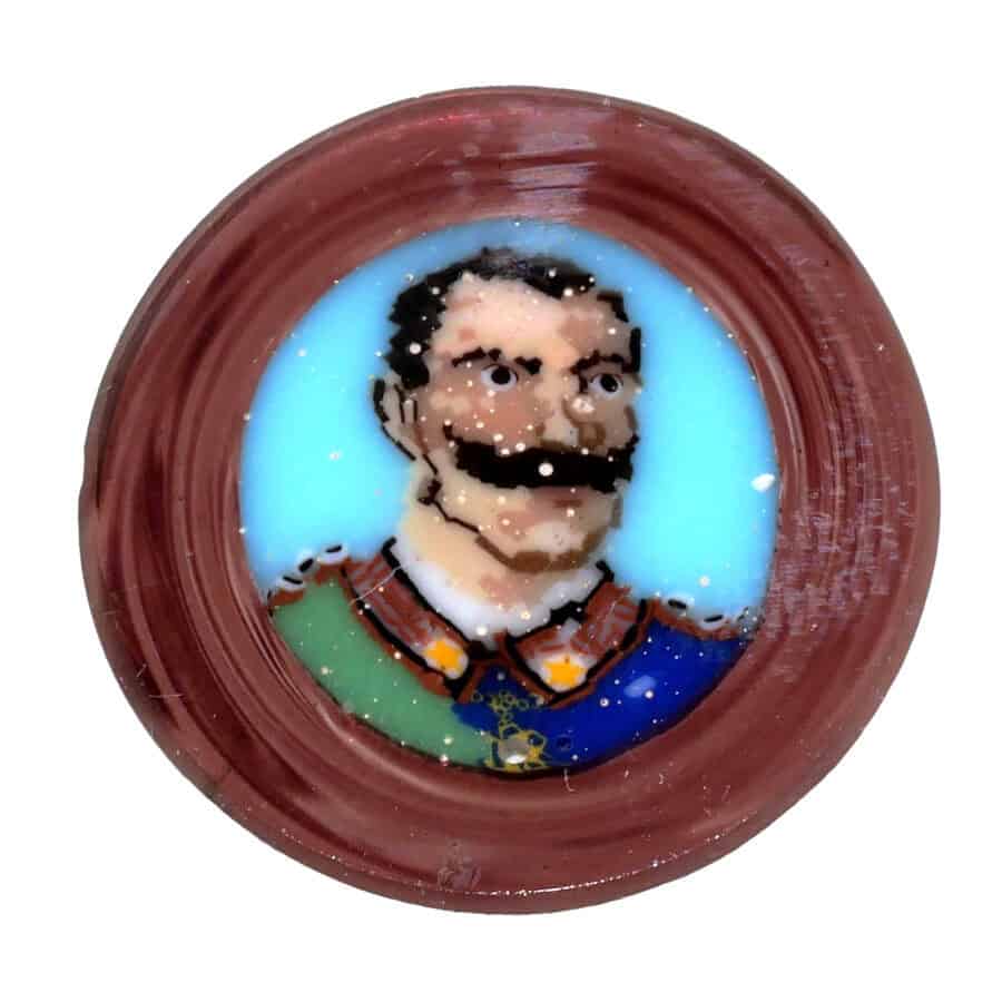 Luigi Moretti, Portrait of the King Vittorio Emanuele III, Murano - Venezia 1888 - 1894