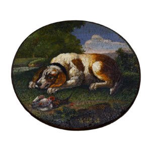 Antique Micro Mosaic Plaque, Roma, Mid 19th century