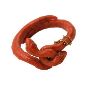 Antique Mediterranean Coral Bangle, Napoli=sold