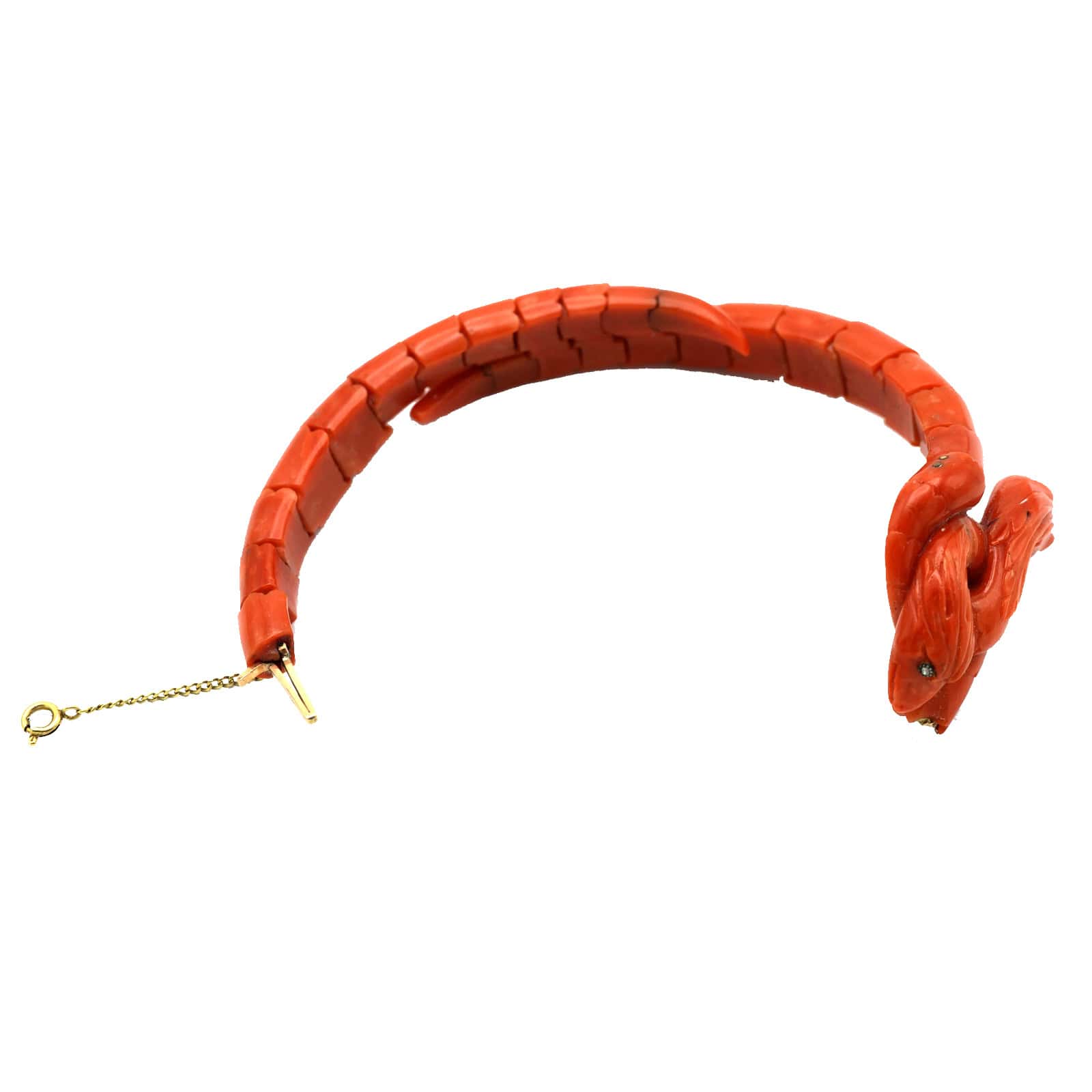Antique Mediterranean Coral Bangle, Napoli=sold - Image 4