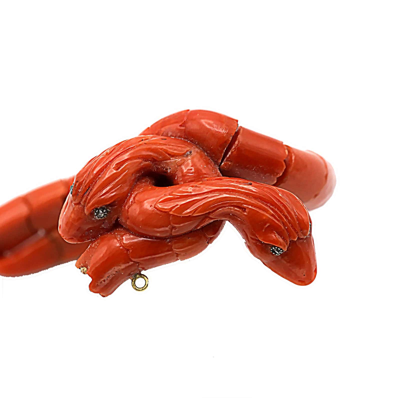 Antique Mediterranean Coral Bangle, Napoli=sold - Image 5